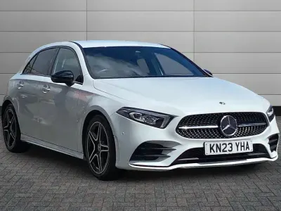 Used Mercedes A180 AMG Line Premium 136 HP (100 kW) 2023 White Hatchback