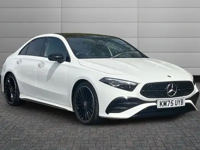 Used Mercedes A200 AMG line 175 HP (128 kW) 2025 Polar white Sedan