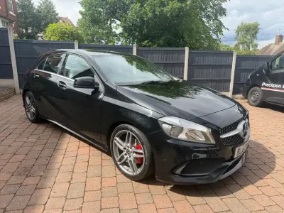 Used Mercedes A180 AMG line 122 HP (89 kW) 2017 Black Hatchback