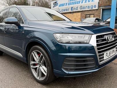 Blue Used 2018 Audi Q7 S-Line SUV | £22,995 (Fair price)