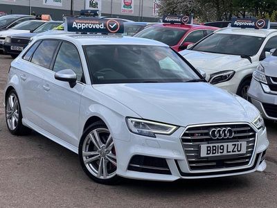 Begagnad Audi S3 Sportback S-Line 333 HK (244 kW) 2019 Vit Halvkombi