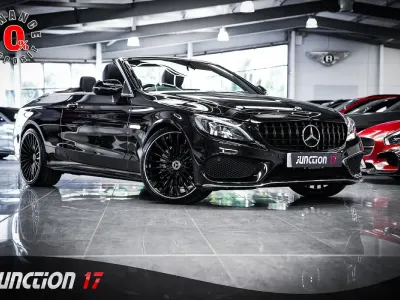 Used Mercedes C220 AMG line 170 HP (125 kW) 2017 Black Cabriolet