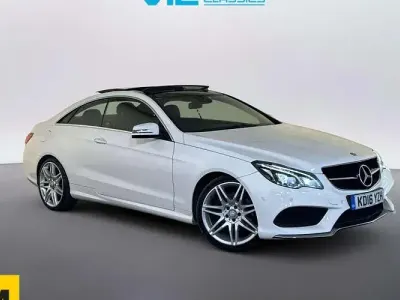Used Mercedes E220 AMG line 177 HP (130 kW) 2016 White Coupe