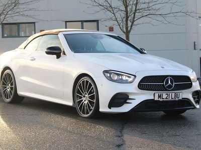 White Used 2021 Mercedes E220 AMG line Cabriolet | £25,995 (Expensive)