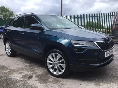 Used Skoda Karoq SE L 150 HP (110 kW) 2018 Blue SUV