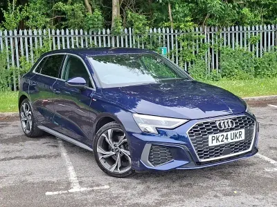Used Audi A3 S-Line 110 HP (80 kW) 2024 Blue Hatchback