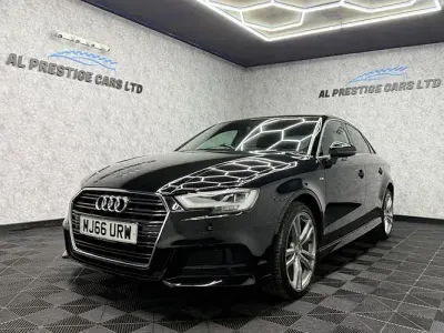 Used Audi A3 S-Line 110 HP (80 kW) 2016 Black Sedan