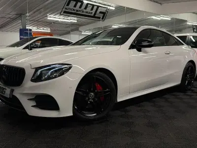 Used Mercedes E220 AMG Line Premium Plus 194 HP (142 kW) 2017 White Coupe