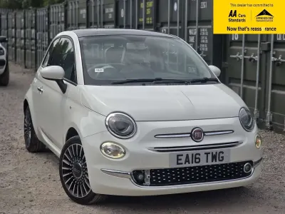 Used Fiat 500 Lounge 69 HP (50 kW) 2016 White Hatchback