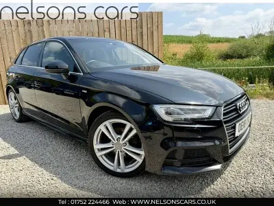 Used Audi A3 S-Line 150 HP (110 kW) 2018 Black Sedan