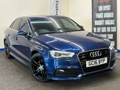 Used Audi A3 S-Line 184 HP (135 kW) 2016 Blue Sedan