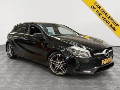 Used Mercedes A180 AMG Line Premium 122 HP (89 kW) 2016 Black Hatchback