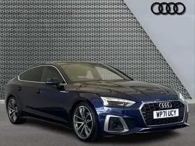 Used Audi A5 S-Line 147 HP (108 kW) 2022 Blue Coupe