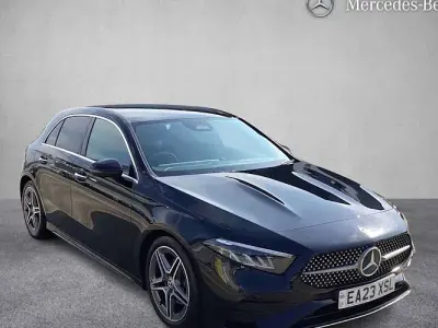 Used Mercedes A180 AMG line 136 HP (100 kW) 2023 Black Hatchback