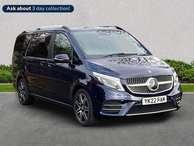 Blue Used 2022 Mercedes V300 AMG line MPV | £49,399 (Fair price)