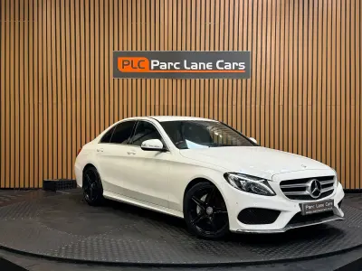Used Mercedes C220 AMG line 2014 White Sedan