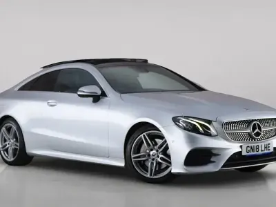 Used Mercedes E220 AMG Line Premium 194 HP (142 kW) 2018 Silver Coupe