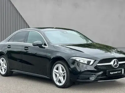 Used Mercedes A250 AMG line 218 HP (160 kW) 2020 Cosmos black metallic Sedan