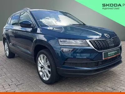 Used Skoda Karoq SE L 110 HP (80 kW) 2020 Petrol blue metallic SUV