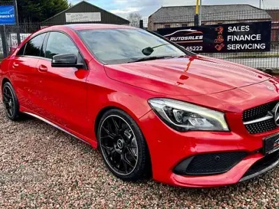Used Mercedes CLA220 AMG line 177 HP (130 kW) 2017 Red Coupe