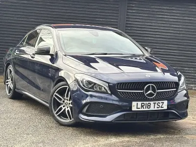 Used Mercedes CLA220 AMG line 177 HP (130 kW) 2018 Blue Sedan