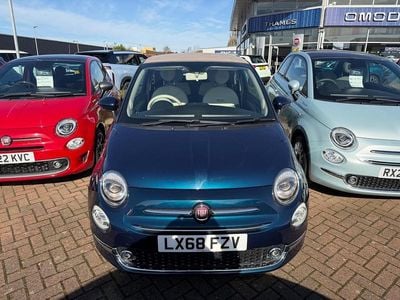 Used Fiat 500C Lounge 69 HP (50 kW) 2018 Blue Cabriolet