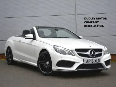 Used Mercedes E400 AMG line 333 HP (244 kW) 2015 Diamond white Cabriolet