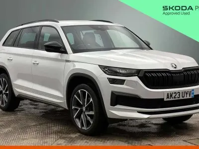 Used Skoda Kodiaq SportLine 150 HP (110 kW) 2023 White SUV