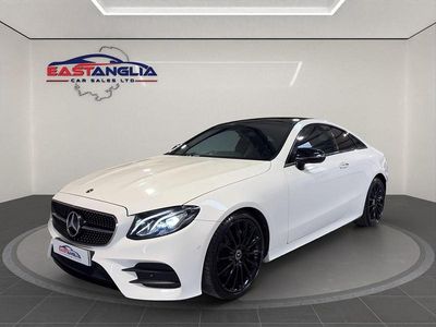 Begagnad Mercedes E220 AMG Line Premium 194 HK (142 kW) 2018 Vit Sportkupé