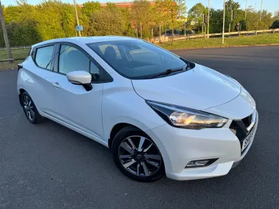 Begagnad Nissan Micra Acenta 90 HK (66 kW) 2018 Vit Halvkombi