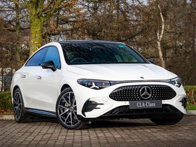 White New 2025 Mercedes CLA 250+ AMG line Sedan | £50,798 (Fair price)