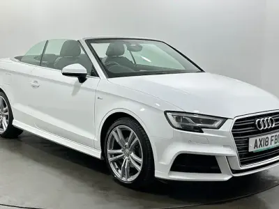 Used Audi A3 Cabriolet S-Line 150 HP (110 kW) 2018 White Cabriolet
