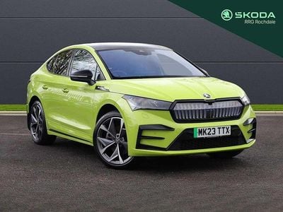 Hyper green Used 2023 Skoda Enyaq iV vRS SUV | £25,495 (Fair price)