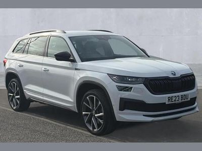 Used Skoda Kodiaq SportLine 190 HP (139 kW) 2023 Moon white metallic SUV
