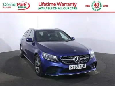 Used Mercedes C220 AMG line 194 HP (142 kW) 2020 Blue Estate