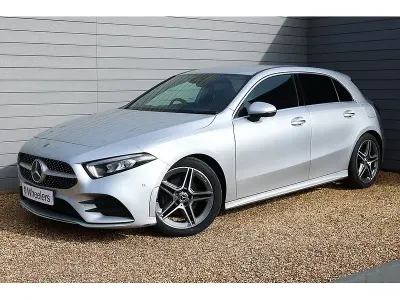 Used Mercedes A200 AMG Line Premium 150 HP (110 kW) 2019 Silver Hatchback