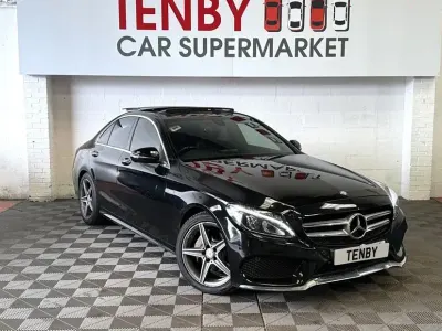 Used Mercedes C220 AMG Line Premium 170 HP (125 kW) 2017 Black Sedan