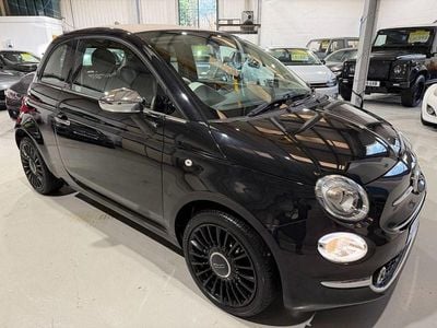 Black Used 2018 Fiat 500 Lounge Cabriolet | £6,795 (Fair price)