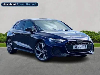 Used Audi A3 Black Edition 150 HP (110 kW) 2025 Blue Hatchback