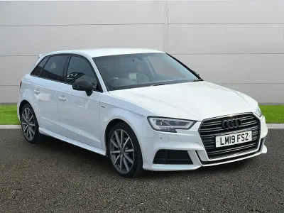 Used Audi A3 Black Edition 116 HP (85 kW) 2019 White Sedan