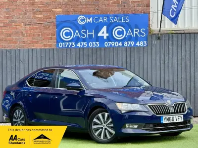 Used Skoda Superb SE Technology 120 HP (88 kW) 2017 Blue Hatchback