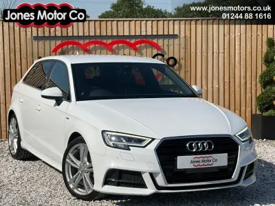 Used Audi A3 Sportback S-Line 150 HP (110 kW) 2018 White Hatchback