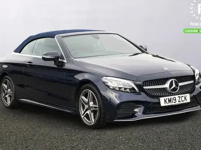 Used Mercedes C220 Active 200 HP (147 kW) 2019 Blue Cabriolet