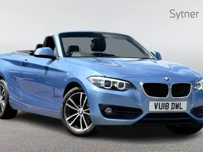 Used BMW 218 Sport Line 134 HP (98 kW) 2018 Blue Cabriolet