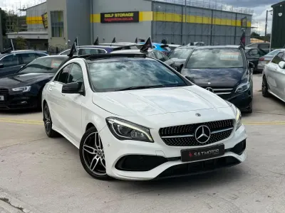 Used Mercedes CLA220 AMG line 174 HP (127 kW) 2017 White Coupe