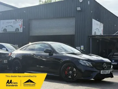 Used Mercedes E300 AMG line 245 HP (180 kW) 2019 Black Coupe