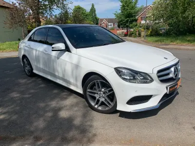 Used Mercedes E220 AMG line 2014 White Sedan