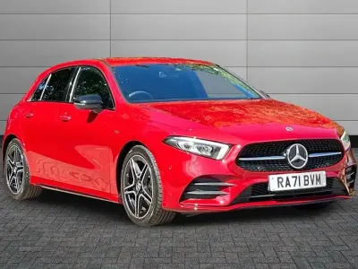 Used Mercedes A200 AMG Line Premium 163 HP (119 kW) 2021 Patagonia red Hatchback