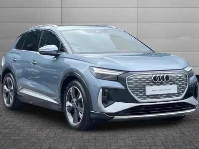 Used Audi Q4 e-tron S-Line 150 kW (204 HP) 2023 Geyser blue SUV