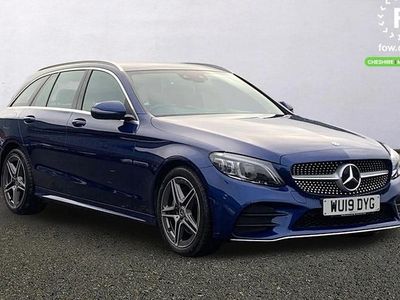 Blue Used 2019 Mercedes C180 AMG Line Premium Estate | £16,499 (Expensive)